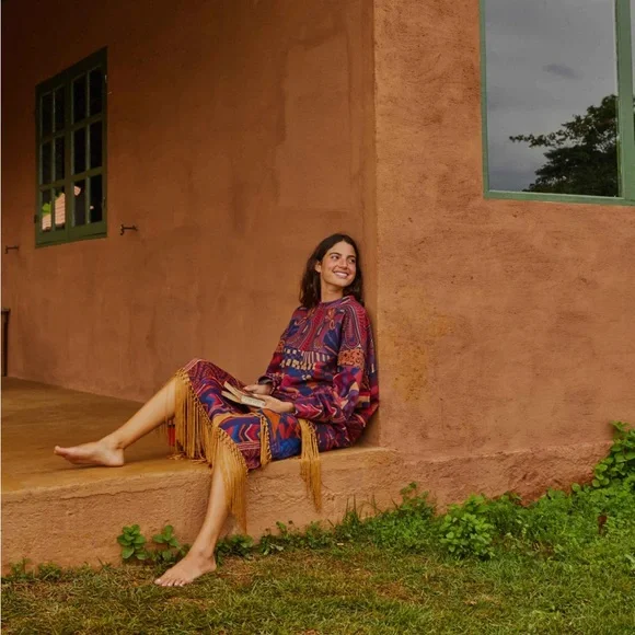 FARM RIO mixed print tunic sweatshirt Size XS NWT - Picture 3 of 6